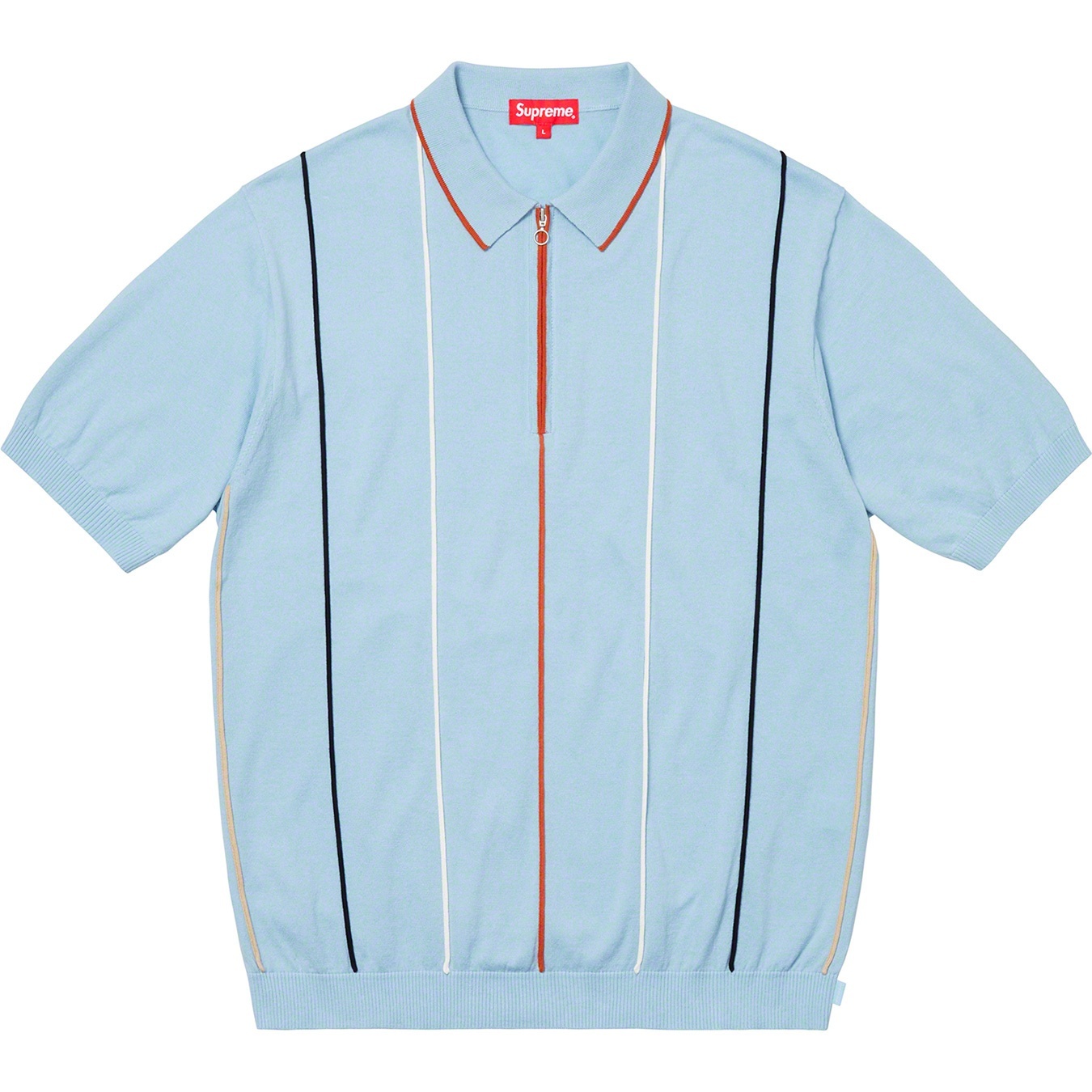Pinstripe Half Zip Polo view 4